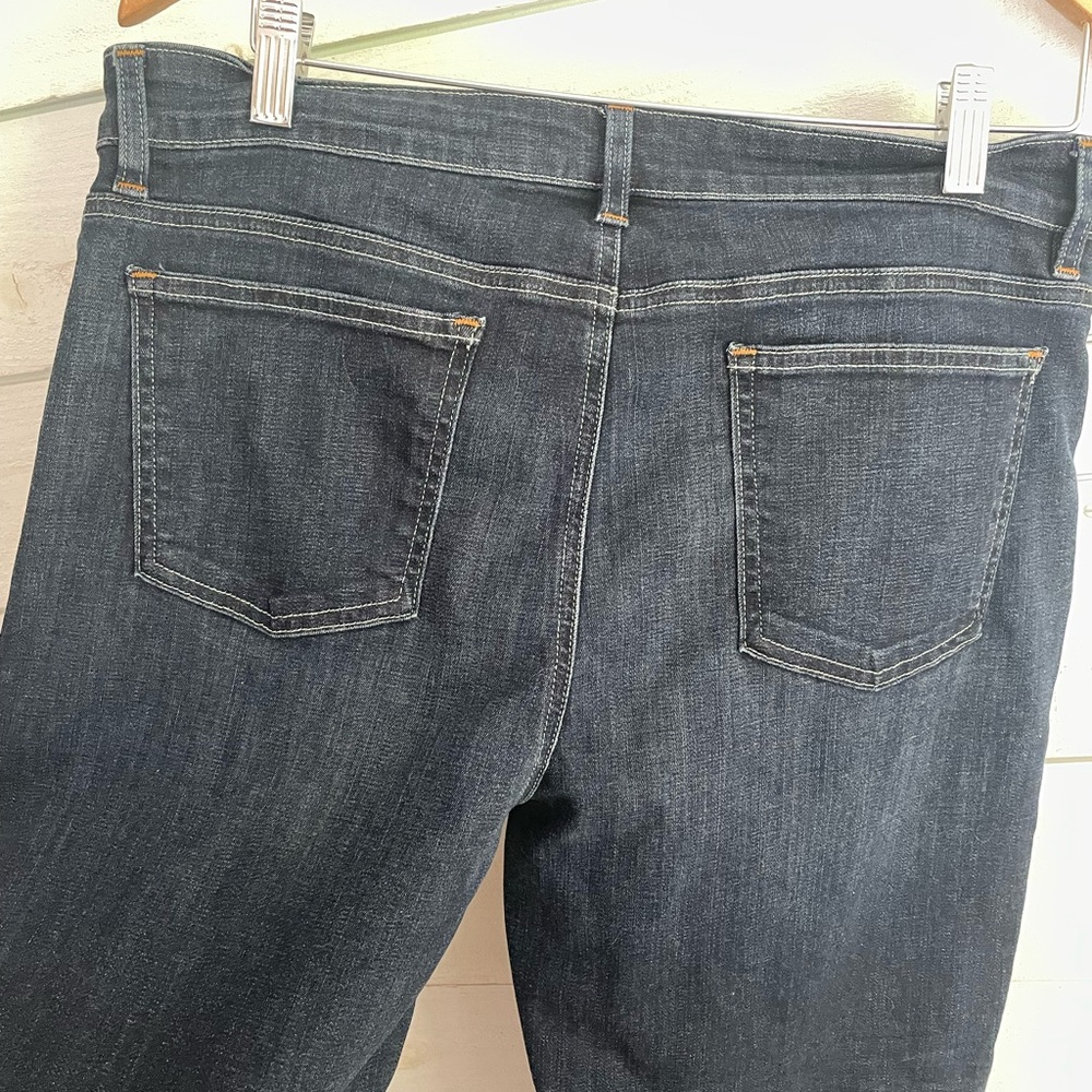 Eileen Fisher Dark Wash cropped organic cotton blend Jeans size 12 - Picture 6 of 7